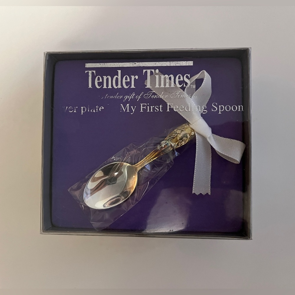 TENDER TIMES SILVER PLATED MY FIRST FEEDING SPOON KEEPSAKE SEALED IN BOX